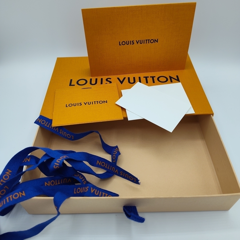 Louis Vuitton Gift Box Ribbon Cards Envelope Authentic LV Packaging Set Bundle